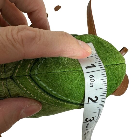 Vintage Coach Lime Green Signature Crossbody Bag Y2K - Picture 12 of 14